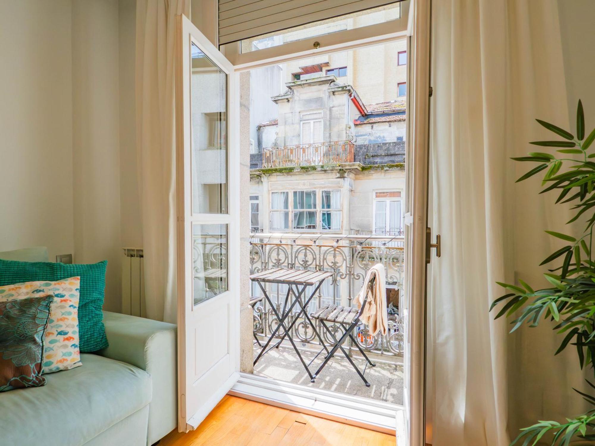 Ferienwohnung Luxury Centro De Vigo Balcony Exterior foto